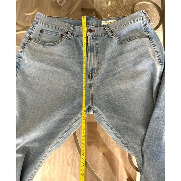 Cremieux Premium Denim Mens Relaxed Straight Jeans Size 40/30 Light Blue - Picture 4 of 6